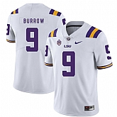 LSU Tigers 9 Joe Burrow White Nike College Football Jersey Dzhi,baseball caps,new era cap wholesale,wholesale hats